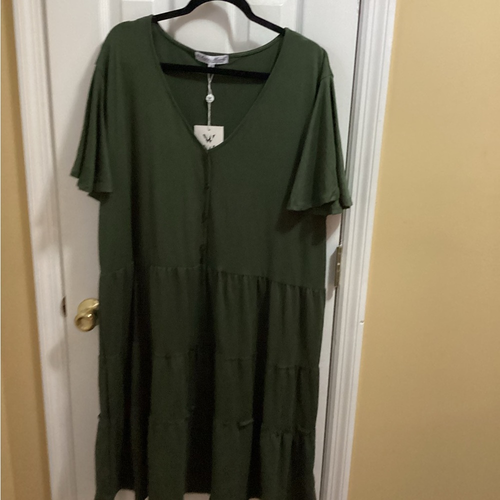 White Mark Forest Green Maxi Dress